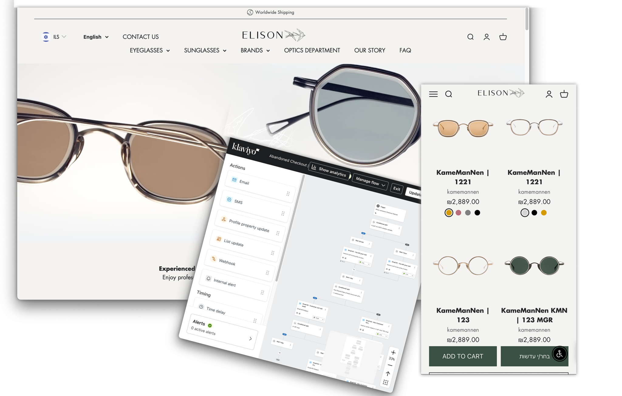 Ecommerce ecosystem: storefront, retention flows and product pages